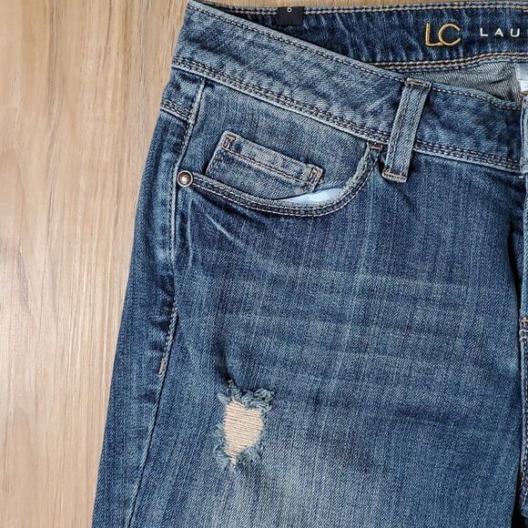 🔹️Lauren Conrad Blue Distressed Skinny Jeans Size 6/28 - Picture 5 of 10